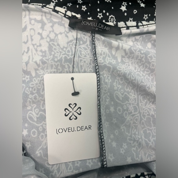 Loveu.dear blouse black/white size S NWT B4 - Picture 3 of 3